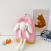 Детский рюкзак A-7757 Bunny на одно отделение с ремешком Pink
