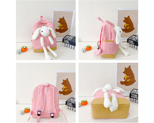 Детский рюкзак A-7757 Bunny на одно отделение с ремешком Pink Детский рюкзак A-7757 Bunny на одно отделение с ремешком Pink