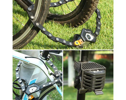 Замок велосипедный West Biking 0705045 SD001 ключ 0,85 m