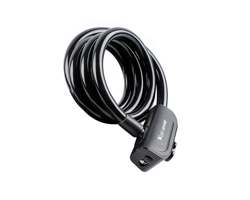 Замок велосипедный West Biking YP0705047 с ключом Black 1,2 m