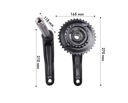 Шатун Shimano CUES U4010 170mm 26-40T С центральной осью Шатун Shimano CUES U4010 170mm 26-40T С центральной осью
