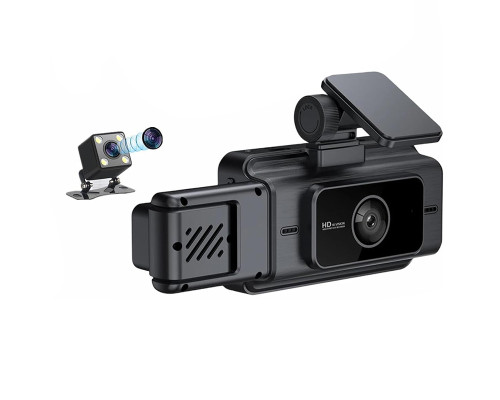 Автомобильный видеорегистратор SV3 Full HD 1080P на 3 камеры с камерой заднего вида
