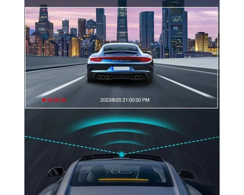 Автомобильный видеорегистратор SV3 Full HD 1080P на 3 камеры с камерой заднего вида