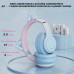 Беспроводные наушники с кошачьими ушками Cat Ear Fingertime с дополнительным микрофоном и подсветкой