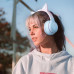 Беспроводные наушники с кошачьими ушками Cat Ear Fingertime с дополнительным микрофоном и подсветкой