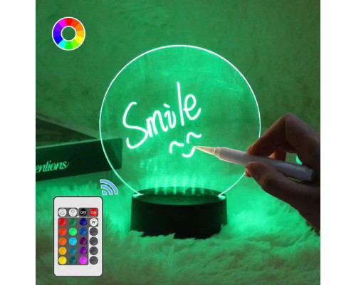 Светодиодная 3D лампа ночник планер для записей 2 в 1 лампа планер NOTE LAMP светильник для рисования круглый Светодиодная 3D лампа ночник планер для записей 2 в 1 лампа планер NOTE LAMP светильник для рисования круглый