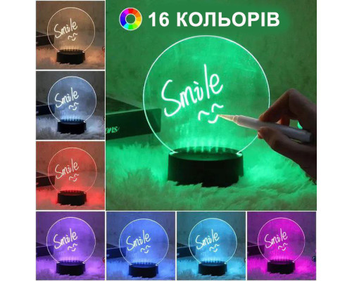 Светодиодная 3D лампа ночник планер для записей 2 в 1 лампа планер NOTE LAMP светильник для рисования круглый Светодиодная 3D лампа ночник планер для записей 2 в 1 лампа планер NOTE LAMP светильник для рисования круглый