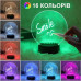 Светодиодная 3D лампа ночник планер для записей 2 в 1 лампа планер NOTE LAMP светильник для рисования круглый