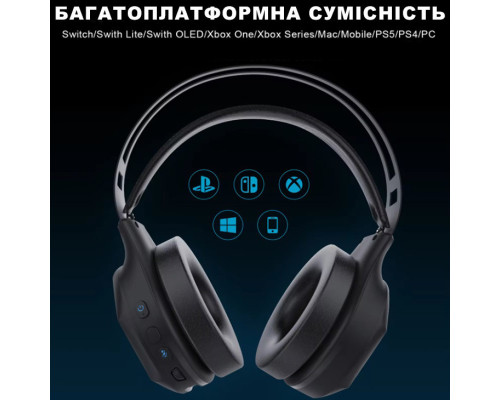 Наушники для Playstation 5/PS5/PS4/Xbox/Switch/ с выдвижным микрофоном и Bluetooth адаптером Honcam с LED