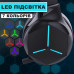 Наушники для Playstation 5/PS5/PS4/Xbox/Switch/ с выдвижным микрофоном и Bluetooth адаптером Honcam с LED
