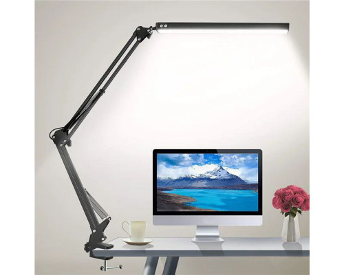 Настольная светодиодная лампа с креплением к столу на струбцине TableMatLed черная LED