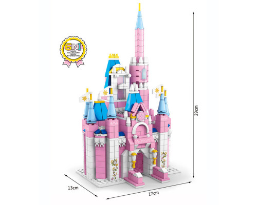 Конструктор Замок Принцессы Lele Princes Сastle Pink 6 в 1 на 1000 деталей совместимых с LEGO Конструктор Замок Принцессы Lele Princes Сastle Pink 6 в 1 на 1000 деталей совместимых с LEGO