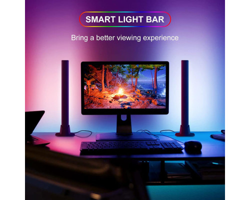Умный RGB+IC атмосферный светодиодный ночник Mood light панель с Bluetooth и синхронизацией музыки 2 шт Умный RGB+IC атмосферный светодиодный ночник Mood light панель с Bluetooth и синхронизацией музыки 2 шт