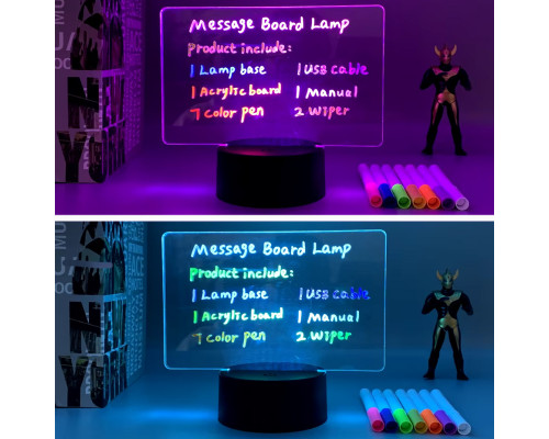 Cветодиодная 3D лампа ночник планер для записей 2 в 1 лампа планер NOTE LAMP 2.0 на пульте черный Cветодиодная 3D лампа ночник планер для записей 2 в 1 лампа планер NOTE LAMP 2.0 на пульте черный