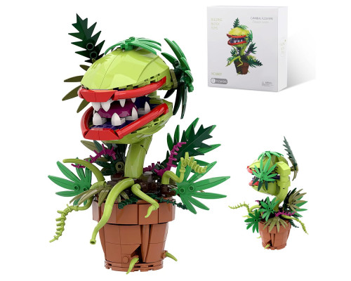 Конструктор цветы "Растение-Пиранья Audrey II" - букет цветок каннибал хищник монстр Марио с зубами на 327 ел. Конструктор цветы "Растение-Пиранья Audrey II" - букет цветок каннибал хищник монстр Марио с зубами на 327 ел.