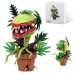 Конструктор цветы "Растение-Пиранья Audrey II" - букет цветок каннибал хищник монстр Марио с зубами на 327 ел.