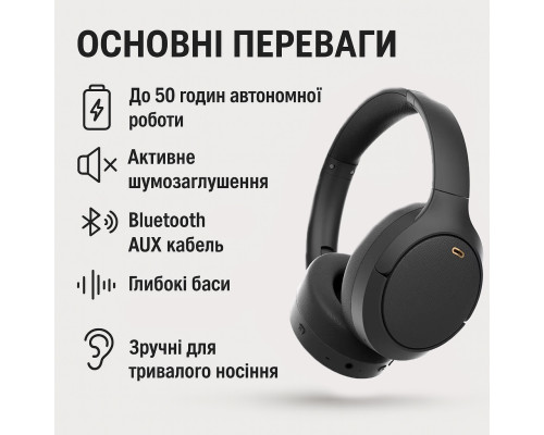 Беспроводные наушники BT056 ANC с шумоподавлением и глубокими басами (черные) для спорта, игр, музыки, фильмов Беспроводные наушники BT056 ANC с шумоподавлением и глубокими басами (черные) для спорта, игр, музыки, фильмов