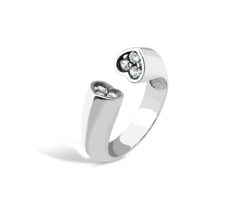 Серебряное кольцо с белым фианитом Svitozar 521