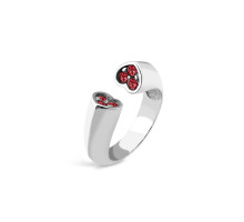 Серебряное кольцо с красным фианитом Svitozar 521