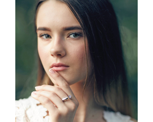 Серебряное кольцо с белым фианитом Svitozar 521