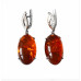Серебряные серьги с янтарем Svitozar 121
