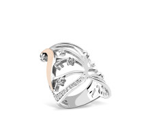 Серебряное кольцо с позолотой Svitozar 055