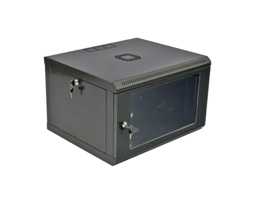 Шкаф 19" , 600x500x373мм (Ш*Г*В), эконом, акриловое стекло, черный