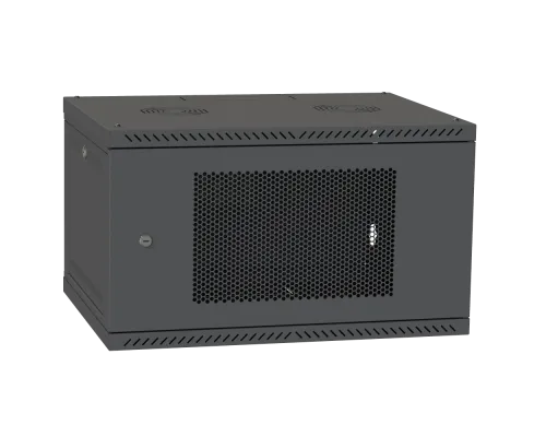 Шкаф телекоммуникационный двери перф (черный)