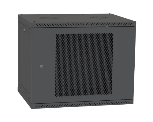 Шкаф телекоммуникационный двери перф (черный)