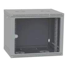 Шкаф телекоммуникационный двери стекло (серый)