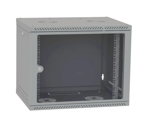 Шкаф телекоммуникационный двери стекло (серый)